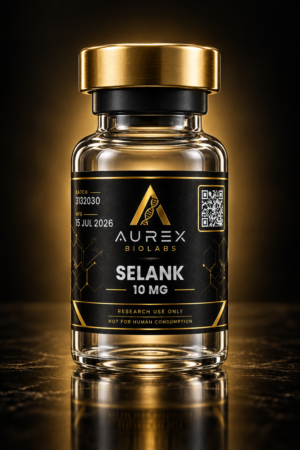 Selank 10mg vial research peptide vial - Aurex BioLabs