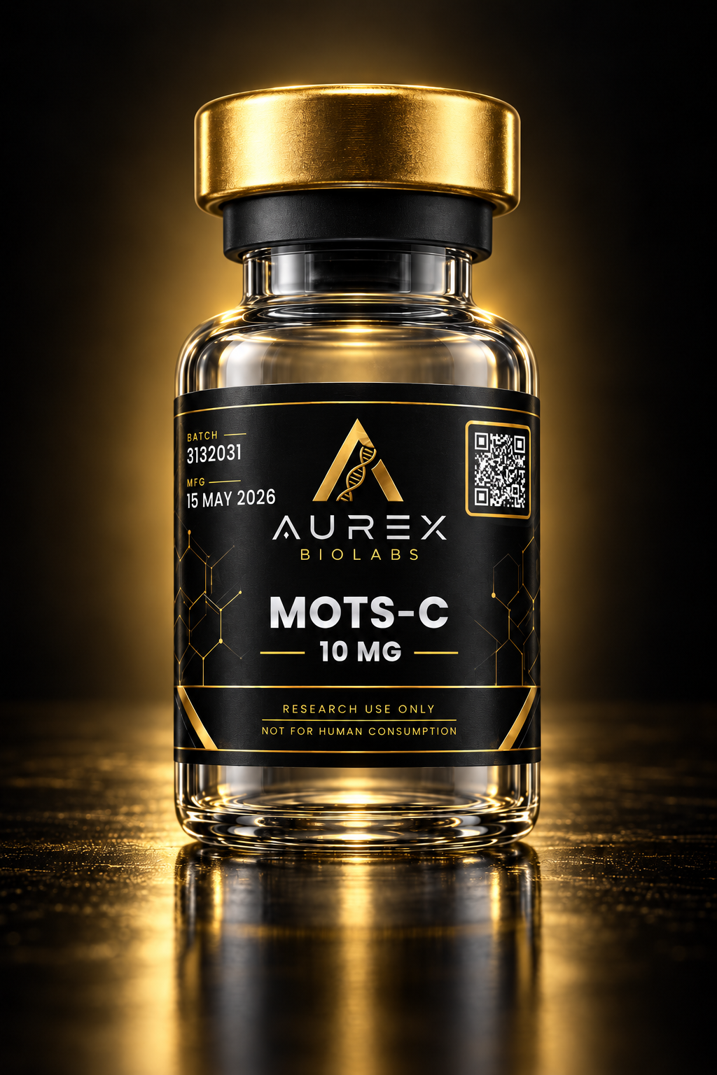 MOTS-C 10mg vial research peptide vial - Aurex BioLabs