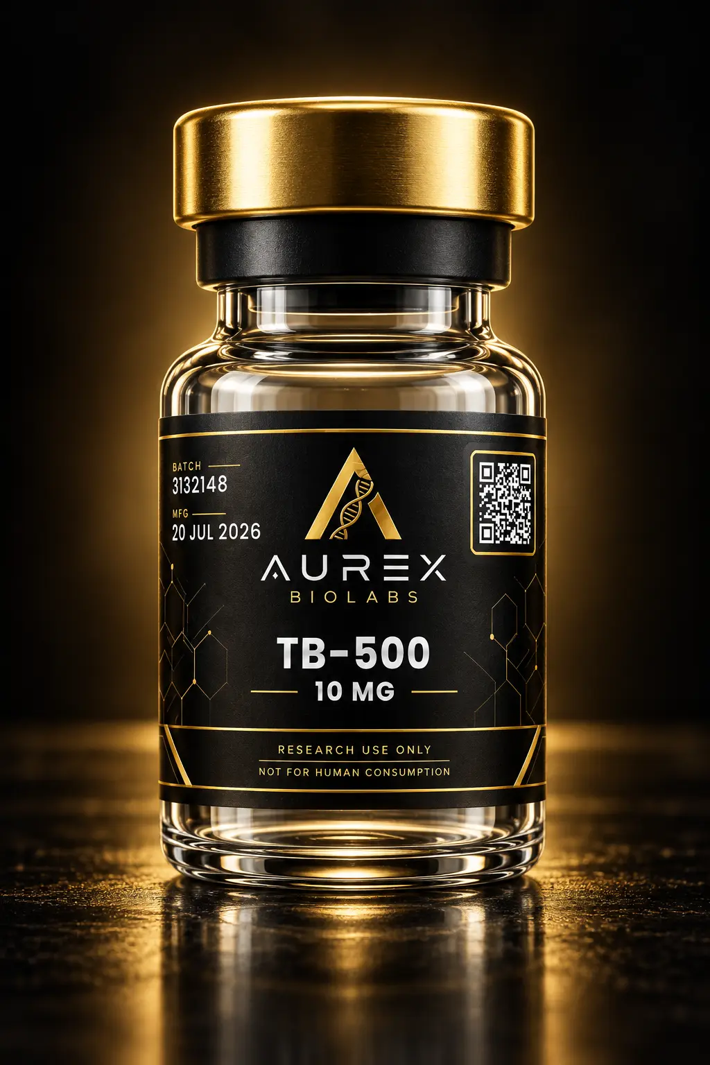 TB-500 10mg vial research peptide vial - Aurex BioLabs