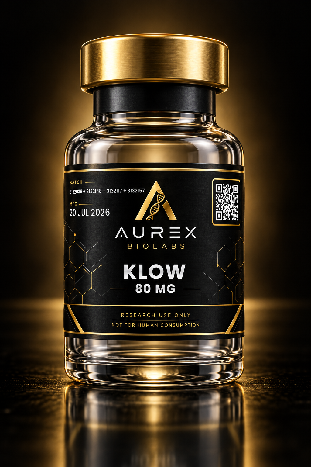 KLOW 80mg vial research peptide vial - Aurex BioLabs