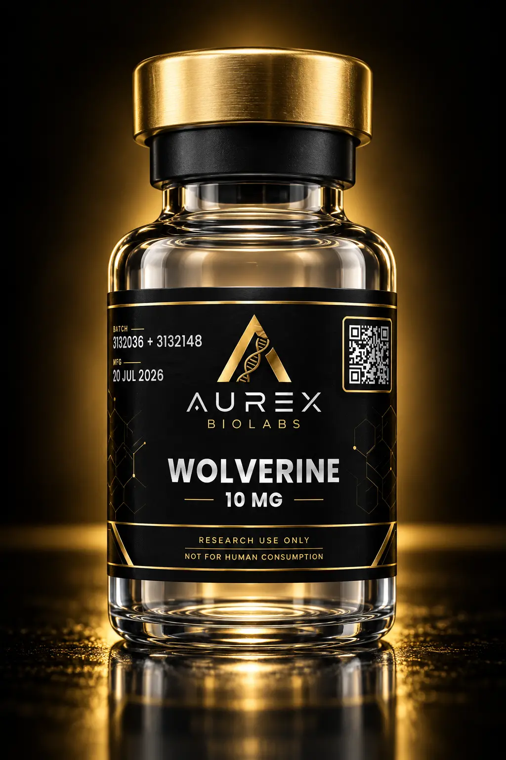 Wolverine 10mg vial research peptide vial - Aurex BioLabs