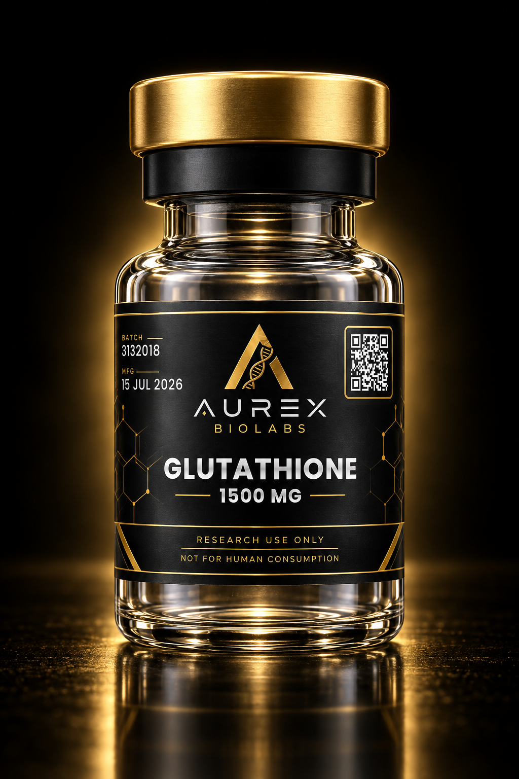 Glutathione 1500mg vial research peptide vial - Aurex BioLabs